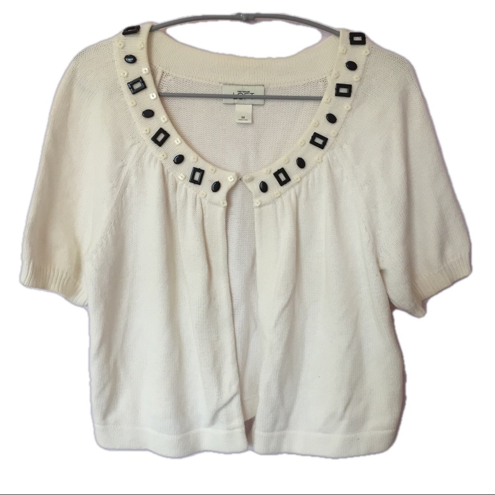 LOFT Short Sleeve Open Cardigan